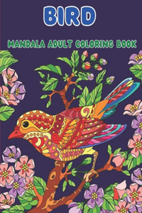 Bird Mandala Adult Coloring Book