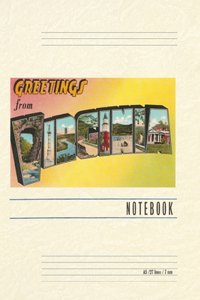 Vintage Lined Notebook Greetings from Virginia