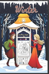 Coloring Winter Book for Kids 3-5 Years