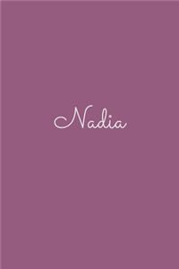 Nadia: notebook with the name on the cover, elegant, discreet, official notebook for notes, dot grid notebook,