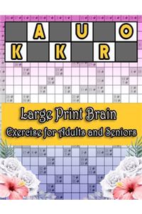 Kakuro Large Print Brain Exercise for Adults and Seniors