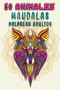 50 animales mandalas colorear adultos