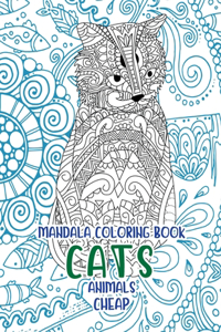 Mandala Coloring Book Cheap - Animals - Cats