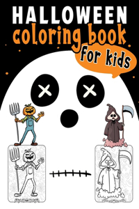 halloween coloring book for kids: 35 Fun, Big & Spooky Images with pattern, Ages 4-8, 8.5 x 11 Inches