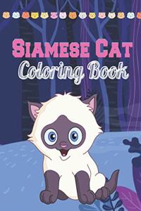 Siamese cat coloring Book