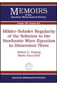 Holder-Sobolev Regularity of the Solution to the Stochastic Wave Equation in Dimension Three