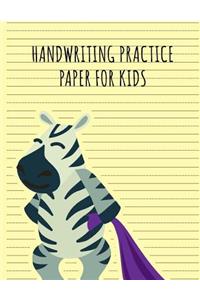 Handwriting Practice Paper for Kids