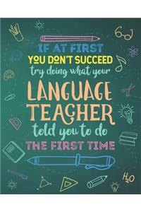 If At First You Don't Succeed Try Doing What Your Language Teacher Told You To Do The First Time