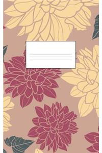 Flowers and Leaves 5 X 8 100 Pages Dot Grid Journal Notebook