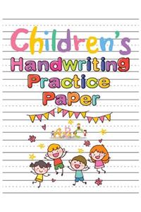 Children's Handwriting Practice Paper