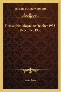 Theosophist Magazine October 1933-December 1933