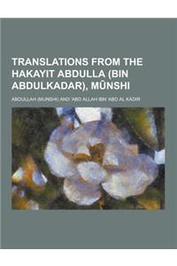 Translations from the Hakayit Abdulla (Bin Abdulkadar), M Nshi