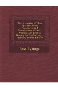 The Memories of Rose Eytinge