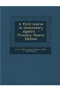 A First Course in Elementary Algebra