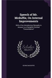 Speech of Mr. Mcduffie, On Internal Improvements
