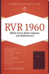 RVR 1960 Biblia Letra Súper Gigante, borgoña piel fabricada