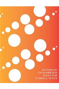 Notebook 120 numbered pages for Cornell Notes
