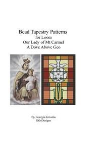 Bead Tapestry Patterns for Loom Our Lady of Mt. Carmel and A Dove Above Geo