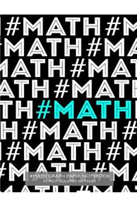 #Math Graph Paper Notebook 1/2 inch squares 120 pages