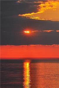 Orange and Gold Sunset Over the Ocean Journal