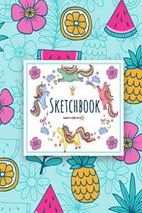 Cute Unicorn Kawaii Sketchbook