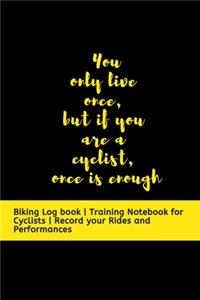 You only live once, but if you are a cyclist, once is enough