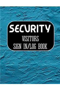 Security Visitors Sign in Log Book