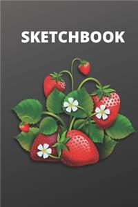 funny strawberry sketchbook