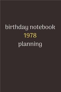 notebook birthday gift 1978