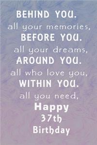 Behind You All Your Memories Before You All Your Dreams Happy Birthday