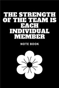 The Strength of the Team is each Individual Member