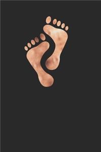 Rose Gold Beautiful Feet 120 Page Notebook Lined Journal