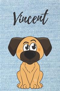 Vincent Hunde-Notizbuch / Malbuch / Tagebuch