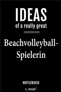 Notizbuch für Beachvolleyball-Spieler / Beachvolleyball-Spielerin