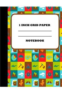 1 Inch Grid Paper Notebook
