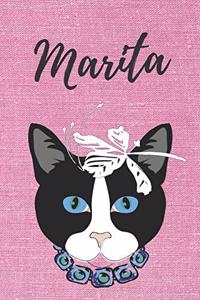 Marita Notizbuch DIN A5 Katze / Malbuch / Tagebuch / Journal / Geschenk