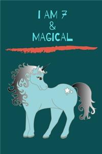 Unicorn Journal I am 7 & Magical