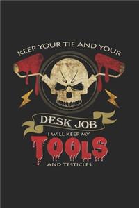 Desk job tools testicles