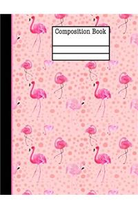 Flamingo Composition Notebook - 4x4 Quad Ruled