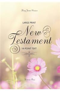 Large Print New Testament, 14-Point Text, Spring Flowers, KJV
