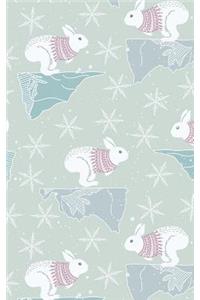 Running Arctic Hare - Lined Notebook with Margins - 5x8