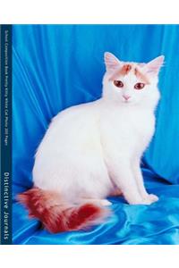 School Composition Book Pretty Kitty White Cat Photo 200 Pages