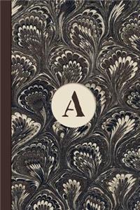 Monogram a Marble Notebook (Coffee Peacock Edition)