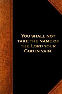 2019 Weekly Planner Religious Modern Wording 2nd Commandment Vintage Style