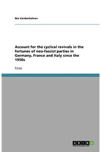 Account for the cyclical revivals in the fortunes of neo-fascist parties in Germany, France and Italy since the 1950s