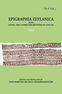 Epigraphia Zeylanicabeinglithic And Other Inscriptions Of Ceylon