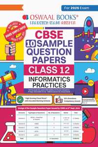 Oswaal CBSE Sample Question Papers Class 12 Informatics Practices (For 2025 Exam)