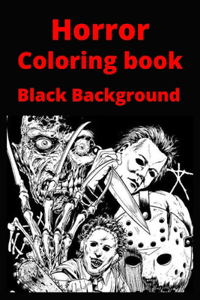 Horror Coloring book Black Background