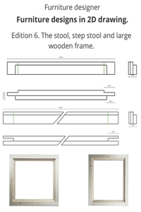 Furniture designs in 2D drawing.