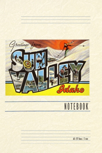 Vintage Lined Notebook Greetings from Sun Valley